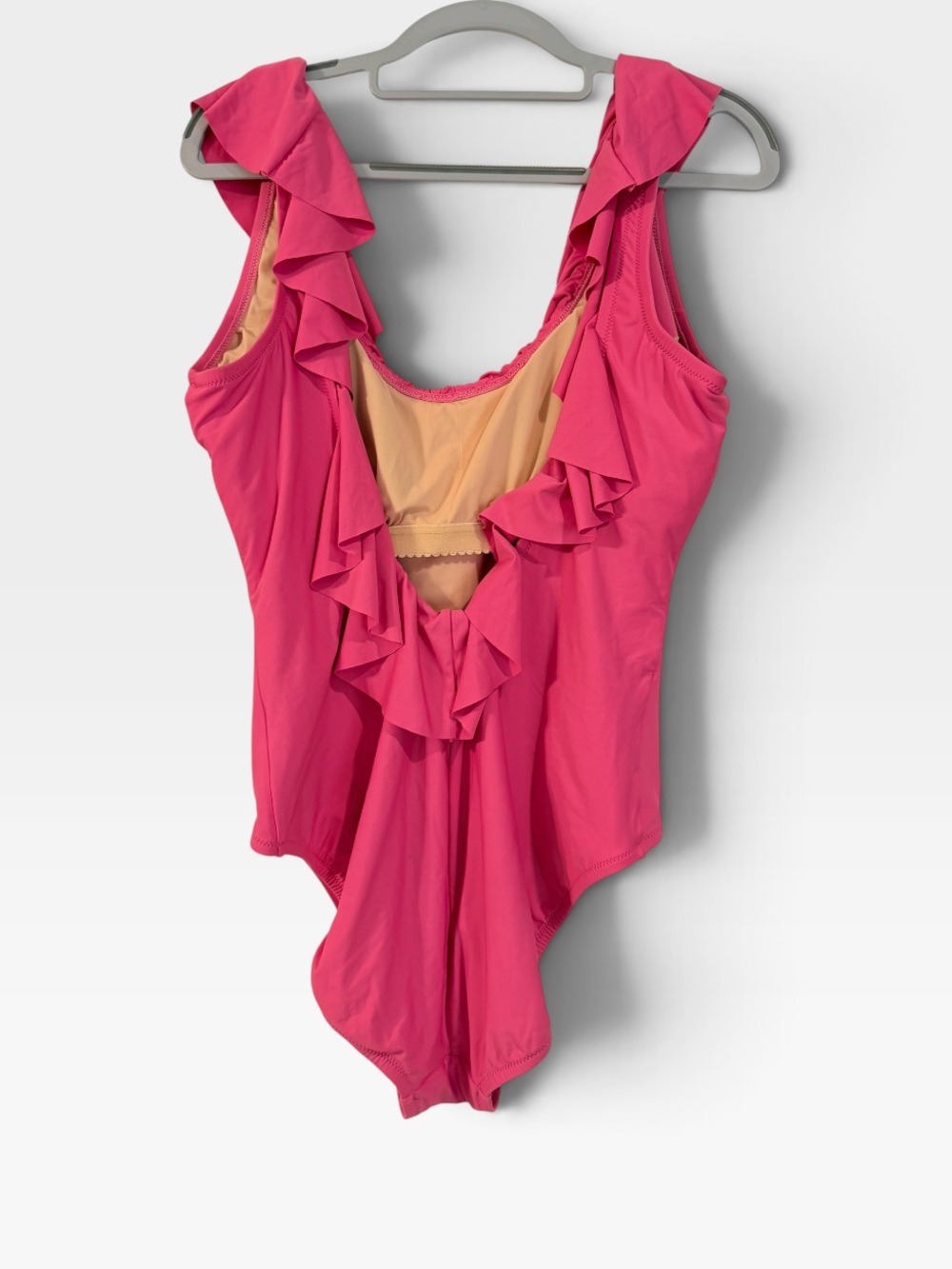NWOT J.Crew Ruched Ruffle One Piece - Picture 3 of 6